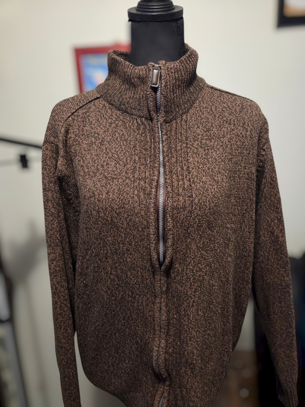 Vintage Oscar De La Renta Zip Up Sweater Large